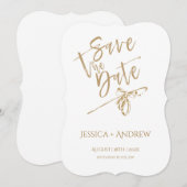 Gepersonaliseerde Save the Date Minimalistische Sj Kaart (Voorkant / Achterkant)