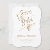 Gepersonaliseerde Save the Date Minimalistische Sj Kaart (Voorkant)