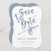 Gepersonaliseerde Save the Date Wedding Kaart (Voorkant / Achterkant)