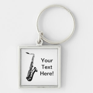Gepersonaliseerde saxofone sleutelhanger