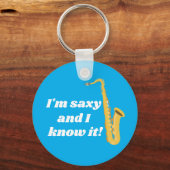 Gepersonaliseerde Saxofoon Gift Sleutelhanger (Voorkant)