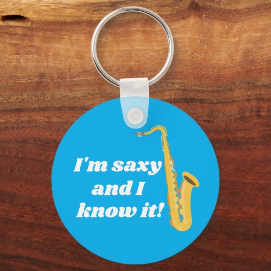 Gepersonaliseerde Saxofoon Gift Sleutelhanger (Voorkant)