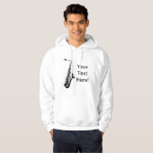 Gepersonaliseerde saxofoon hoodie (Voorkant volledig)