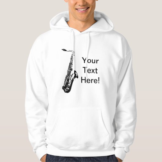 Gepersonaliseerde saxofoon hoodie (Voorkant)
