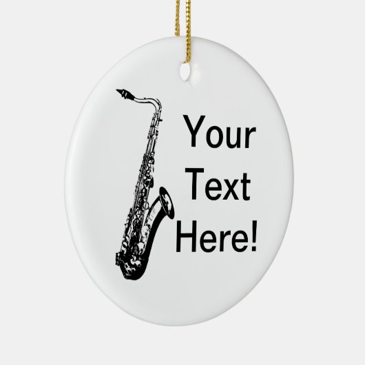 Gepersonaliseerde saxofoon keramisch ornament (Rechts)