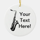 Gepersonaliseerde saxofoon keramisch ornament (Voorkant)