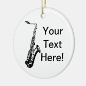 Gepersonaliseerde saxofoon keramisch ornament (Links)