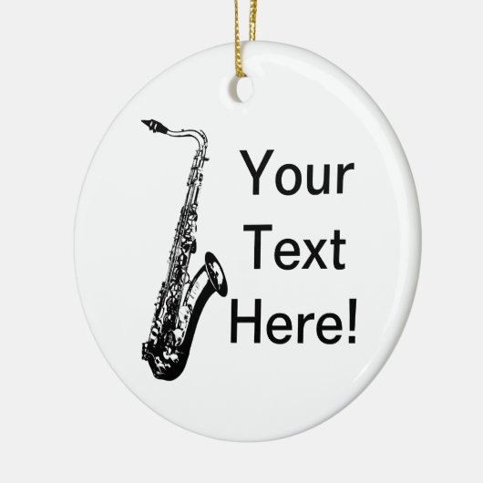 Gepersonaliseerde saxofoon keramisch ornament (Links)