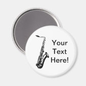 Gepersonaliseerde saxofoon magneet (Voorkant / Achterkant)