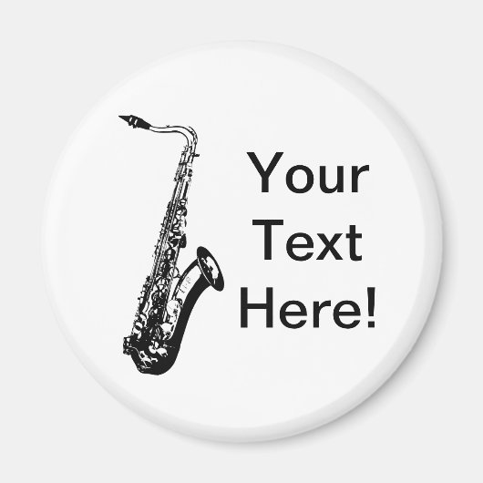 Gepersonaliseerde saxofoon magneet (Voorkant)