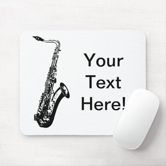 Gepersonaliseerde saxofoon muismat (Met muis)