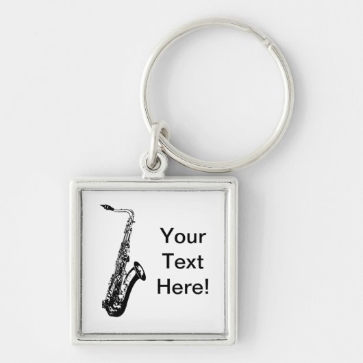 Gepersonaliseerde saxofoon sleutelhanger (Voorkant)