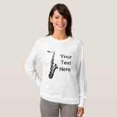Gepersonaliseerde saxofoon t-shirt (Voorkant volledig)