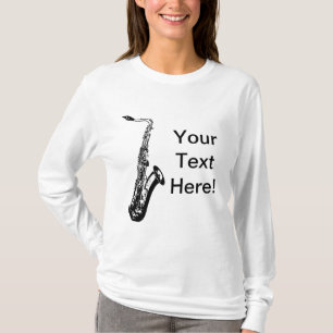 Gepersonaliseerde saxofoon t-shirt