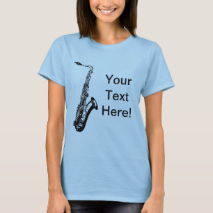 Gepersonaliseerde saxofoon t-shirt