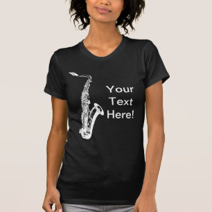 Gepersonaliseerde saxofoon t-shirt
