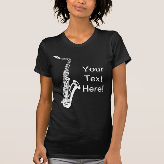 Gepersonaliseerde saxofoon t-shirt (Voorkant)