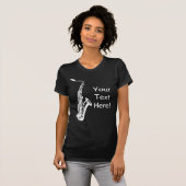Gepersonaliseerde saxofoon t-shirt (Voorkant volledig)