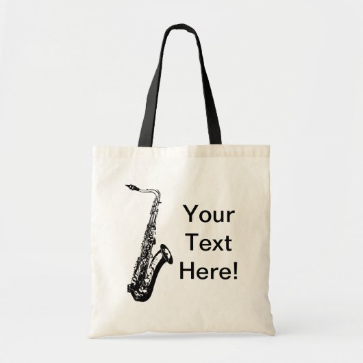 Gepersonaliseerde saxofoon tote bag (Voorkant)
