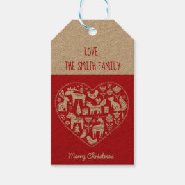 Gepersonaliseerde Scandinavische dieren cadeau Lab Cadeaulabel