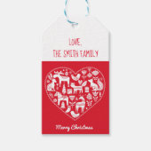 Gepersonaliseerde Scandinavische dieren cadeau Lab Cadeaulabel (Voorkant)