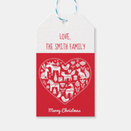 Gepersonaliseerde Scandinavische dieren cadeau Lab Cadeaulabel