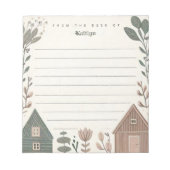 Gepersonaliseerde Scandinavische Hygge House Notitieblok (Voorkant)