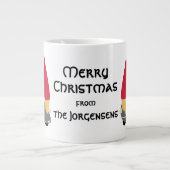 Gepersonaliseerde Scandinavische Nisse Grote Koffiekop (Voorkant)