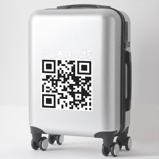 Gepersonaliseerde Scannable QR Code Website Betaal Sticker (Koffer)