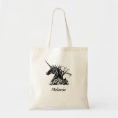 Gepersonaliseerde Scary Unicorn Skulls Bats Hallow Tote Bag (Voorkant)