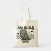 Gepersonaliseerde Scary Zombie Boy Trick or treat  Tote Bag (Voorkant)