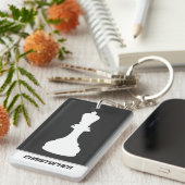 Gepersonaliseerde schaakstukken Bishop en Knight Sleutelhanger (Voorkant Rechts)