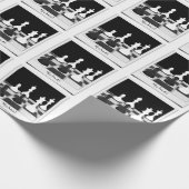 Gepersonaliseerde schaakstukken op Chessboard Retr Cadeaupapier (Hoek)