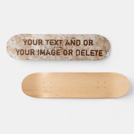 Gepersonaliseerde schaatsendekken, Jouw tekst en A Skateboard (Horizontaal)
