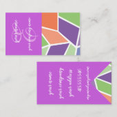 Gepersonaliseerde schaduwen van venster visitekaartje (Voorkant / Achterkant)