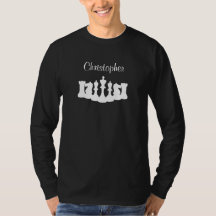 Gepersonaliseerde Schaken Lange Mouw Shirt voor Ma