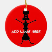 Gepersonaliseerde schaker keramisch ornament (Voorkant)