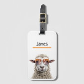 Gepersonaliseerde schapen bagagelabel (Voorkant (verticaal))