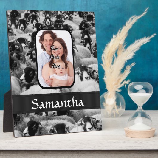 Gepersonaliseerde schapenfoto fotoplaat (Zijkant)