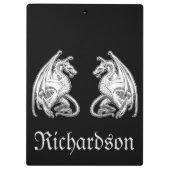 Gepersonaliseerde scharnierende wasbakens klembord (Achterkant)