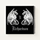 Gepersonaliseerde scharnierende wasbakens notitieboek (Achterkant)