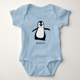 Gepersonaliseerde schattige Baby blauwe pinguïn il Romper