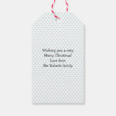 Gepersonaliseerde Schattige Beer Christmas cadeau  Cadeaulabel (Achterkant)