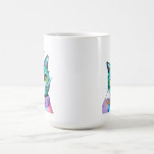 Gepersonaliseerde schattige blauwe kat koffiemok (Center)