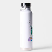 Gepersonaliseerde schattige blauwe kat waterfles (Rechts)