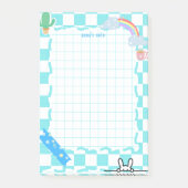 Gepersonaliseerde schattige blauwe post-it notitie post-it® notes (Voorkant)