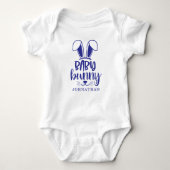 Gepersonaliseerde Schattige Boy Baby Bunny Easter Romper (Voorkant)