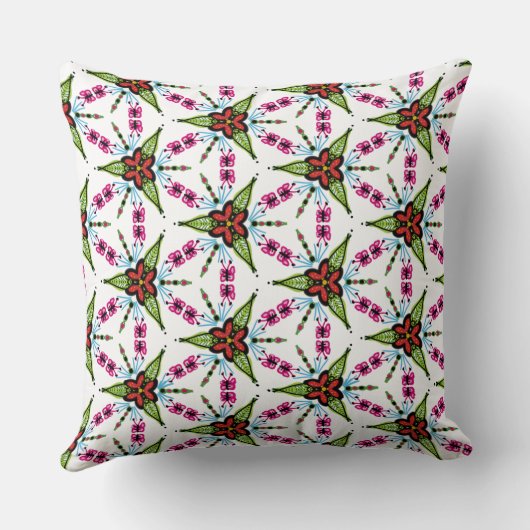 Gepersonaliseerde schattige bug en bloemen kussen (Achterkant)