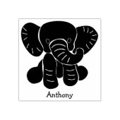 Gepersonaliseerde schattige Cartoon Baby olifant Rubberstempel (Afrduk)