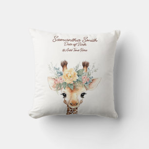 Gepersonaliseerde schattige dierlijke Baby Giraffe Kussen